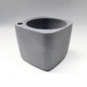 selbstbewässernder Pflanzkübel mit Wasserreservoir heller podd Serie Lockwitz in der Farbe Charcoal