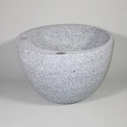 selbstbewässernder Pflanzkübel mit Wasserreservoir heller podd Serie Röder in der Farbe Granit