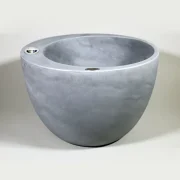 selbstbewässernder Pflanzkübel mit Wasserreservoir heller podd Serie Röder in der Farbe Zink