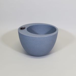Self-watering planter “podd PROMNITZ” in the color dove blue nature stone
