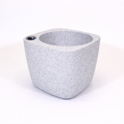 Selbstbewässerndes Pflanzgefäß „podd LOCKWITZ“ in der Farbe Granit