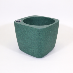 Self-watering planter “podd LOCKWITZ” in the color olive green natural stone