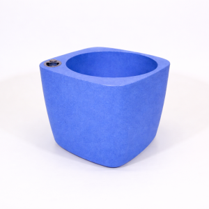 Self-watering planter “podd LOCKWITZ” in the color Glimmer Blue