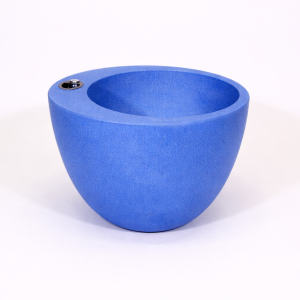 Self-watering planter “podd PROMNITZ” in the color glimmer blue
