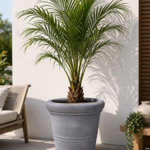 Self-watering planter “podd WEIßERITZ” in the color camel (Kopie)