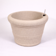 Selbstbewässerndes Pflanzgefäß „podd WEIßERITZ“ in der Farbe Camel