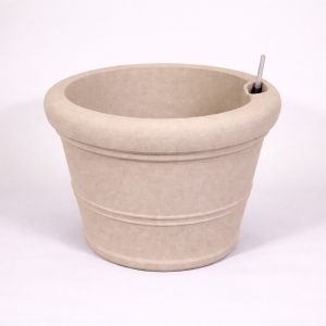Selbstbewässerndes Pflanzgefäß „podd WEIßERITZ“ in der Farbe Camel