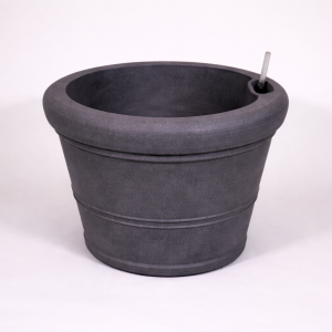 Selbstbewässerndes Pflanzgefäß „podd WEIßERITZ“ in der Farbe Charcoal