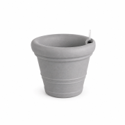 Self-watering planter “podd WEIßERITZ” in the color zinc