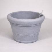 Selbstbewässerndes Pflanzgefäß „podd WEIßERITZ“ in der Farbe Zink